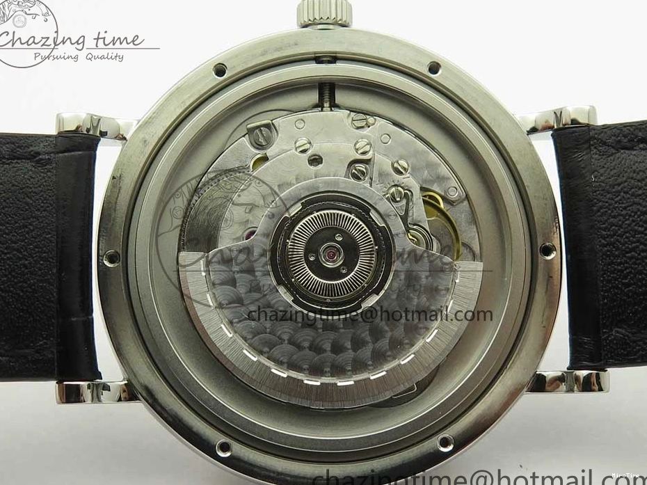 MIROTIME 0102 Portofino Automatic SS FKF 1:1 Best Edition White Dial SS Markers on Black Leather Strap A QuickDry 7138